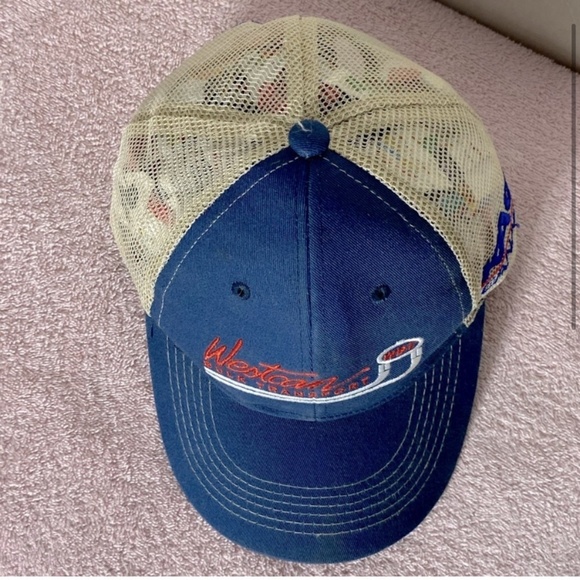 Vintage Navy Westcan Bulk Transport Mesh Back Snap Back Trucker Hat - Picture 3 of 11